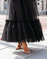Truthfully Mine Tulle Maxi Skirt - Black Oshnow